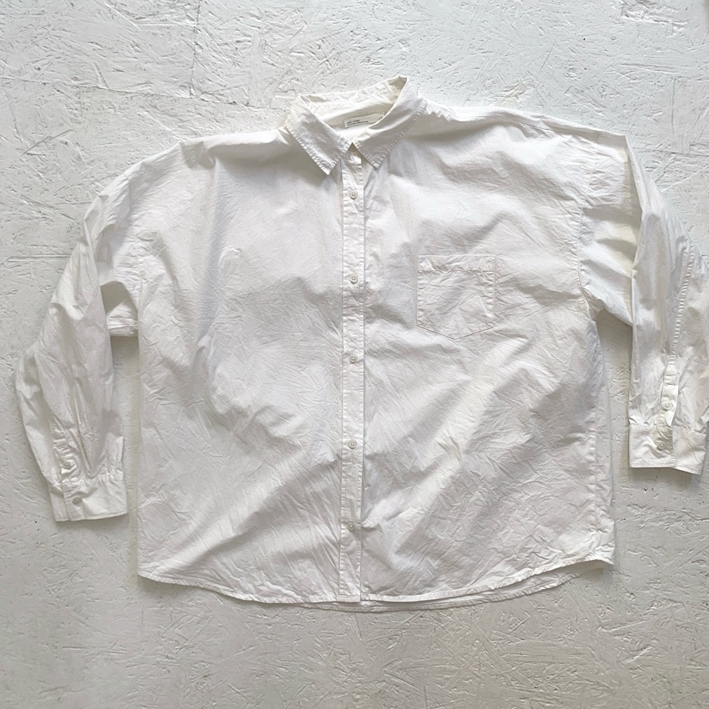 OAK + FORT Oversized White Button Down Shirt
